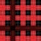 Plaid check pattern in red, black and white. Seamless fabric texture.
