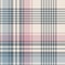 Plaid check vector pattern in grey blue, pink, off white. Large seamless tartan graphic for scarf, poncho, blanket, duvet cover.