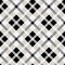 Plaid checkered tartan seamless pattern in black and white colors. Vector