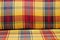 Plaid cushioned textile