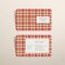 Plaid design business card template in red