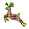 Plaid fabric reindeer