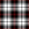 Plaid pattern in black, red, white for flannel shirt, duvet cover, blanket design. Vector large seamless tartan check plaid.