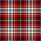 Plaid pattern in black, red, white. Herringbone textured seamless bright tartan check plaid background for flannel shirt.