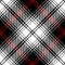 Plaid pattern in black, red, white. Seamless design for flannel shirt, duvet cover, blanket. Vector large tartan check plaid.