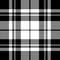 Plaid pattern in black and white. Herringbone textured dark seamless tartan classic check plaid for blanket  throw.