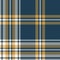 Plaid pattern in blue and gold. Herringbone textured tartan checked plaid background for blanket, throw, duvet cover, flannel.