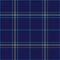 Plaid pattern in blue and yellow. Herringbone texture for autumn and winter textile print. Seamless tartan check plaid.