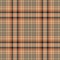 Plaid pattern in brown, orange, beige. Seamless glen tweed  background texture for jacket, skirt, trousers, coat.