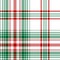 Plaid pattern Christmas in red, green, white for blanket, duvet cover, flannel shirt, tablecloth design. Vector large tartan check