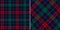 Plaid pattern for Christmas winter in red, green, yellow, navy blue. Seamless multicolored simple tartan check graphic vector.