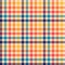 Plaid pattern colorful herringbone gingham vector. Seamless multicolored tartan check plaid in blue, red, orange, yellow, beige.