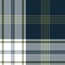 Plaid pattern dark in navy blue, khaki olive green, white. Herringbone textured seamless large tartan check vector for flannel.