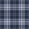 Plaid pattern herringbone in blue and white. Seamless dark textured tartan check plaid graphic for flannel shirt, skirt.