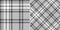 Plaid pattern herringbone in grey and white. Seamless classic spring autumn winter tartan check vector for flannel shirt, scarf.