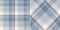 Plaid pattern with herringbone texture for blue and beige. Seamless asymmetric soft light tweed tartan check plaid vector.