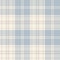 Plaid pattern in light blue and beige. Herringbone textured seamless autumn winter soft cashmere tartan check plaid for flannel.