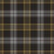 Plaid pattern seamless in dark grey and brown gold. Scottish tartan check graphic vector background for menswear flannel shirt.