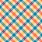Plaid pattern seamless for tablecloth in blue, red, yellow, beige. Gingham textured tartan check graphic for gift paper, picnic bl