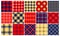 Plaid pattern. Seamless tartan print scotland classic design, abstract traditional scottish fabric, modern colorful