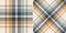 Plaid pattern set in blue, brown orange, grey, beige for spring autumn winter. Seamless light pastel tartan check plaid texture.