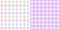 Plaid pattern set colorful pastel in purple, green, yellow, white. Seamless windowpane tartan checks for spring summer shirt.