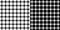 Plaid pattern set tattersall in black and white. Seamless windowpane tartan checks for shirt, dress, skirt, handkerchief, jacket.