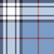 Plaid pattern texture in blue, white, red. Seamless large tartan check plaid graphic vector for scarf, blanket, duvet cover.