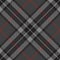 Plaid pattern Thomson tartan in black, grey, red. Seamless classic diagonal Scottish tartan check in custom colors.