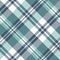 Plaid pattern in turquoise blue green and white. Seamless large herringbone tartan check vector for flannel shirt, blanket, duvet.