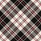 Plaid pattern vector. Seamless black, red pink, white check plaid for skirt or other modern autumn winter textile.