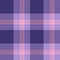 Plaid seamless pattern in pink. Check fabric texture. Vector textile print