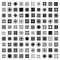Plaid tartan pattern seamless big set. One hundred original and unique patterns. Vector checkered plaids fabric texture black