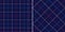 Plaid vector pattern tattersall in navy blue, red, beige. Seamless simple classic basic thin line geometric windowpane grid.