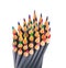 Plain black colorful pencils for drawing isolate