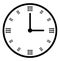 Plain black vector clock