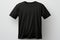 Plain blank black t-shirt mockup for front and back view on white background