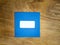 Plain blue windowed envelope