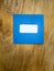 Plain blue windowed envelope