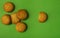 Plain cookies in green background
