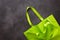 Plain green cotton reusable tote bag