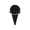 Plain ice cream silhouette simple icon vector design