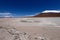 The plain between the Laguna Verde and the Laguna Blanca, Bolivia. Desert landscape of the Andean highlands of Bolivia