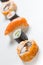 Plain mixed sushi rolls