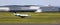 plain private jet takes off speed panorama
