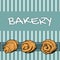 Plain rolls label; bakery logo in vector EPS8