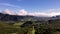 The Plaine des Cafres on Reunion Island filmed from the sky