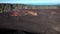The Plaine des Sables on Reunion Island panoramic drone view