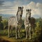 Plains Zebras  Made With Generative AI illustration