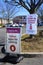 PLAINSBORO, NJ -6 MAR 2021- View of a sign for free COVID-19 vaccines at a CVS pharmacy in New Jersey, USA.